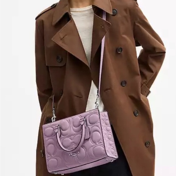 Coach Maggie Small Tote Bag Signature Leather CY670 Jasmine - Picture 3 of 10